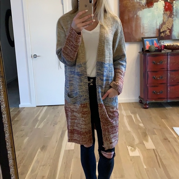 Multiyarn Cardigan with Front Pockets - Picture 8 of 8